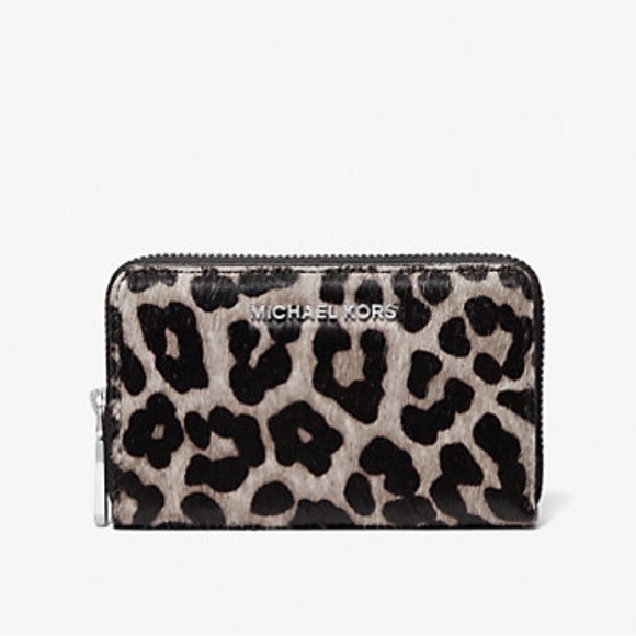 Michael Kors Handbags - Michael Kors Calf Hair Small Leopard Wallet